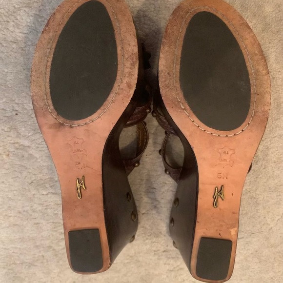 J VINCENT BEAD WEDGES HEELS SIZE 6 - Picture 2 of 10